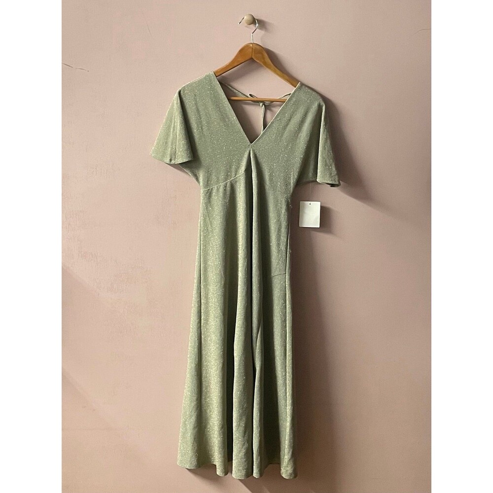 LA Threads Gold Glittery Midi/Maxi Dress Size S NWT